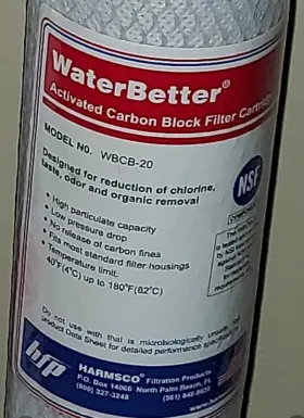 WBCB-20 HARMSCO Waterbetter Carbon Filter Cartridge