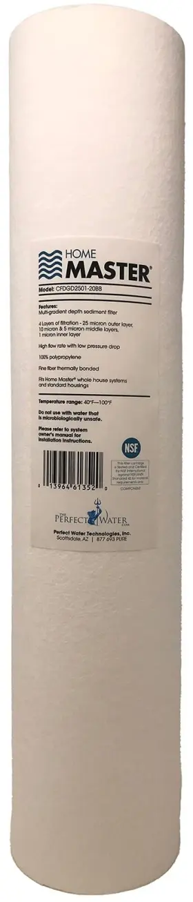 CFDGD2501-20BB HOME MASTER House Sediment Filter Micr