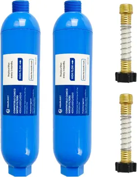445023045042 HOURLEEY Pack Rv Inline Water Filter Flexible