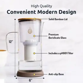 850006539246 INVIGORATED WATER Restore Glass Alkaline Pitcher #3