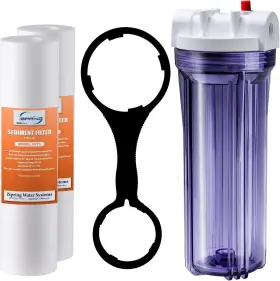 Ispring A6tynx8c7 Hc14 Fp15x2 Whole House Transparent Water Filter Housing 10 Inch X Fnpt Ispring A6tynx8c7 Hc14 Fp15x2 Whole House Transparent Water Filter Housing 10 Inch X Fnpt