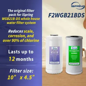 F2WGB21BDS ISPRING Water Filters Carbon Block Anti Scale Pack #2