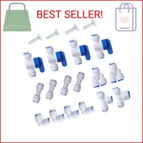Jbtoziuy Jbtoziuy-ptc-20 1/4 Inch Od Quick Connect Push In To For Water Reverse Osmosis System Jbtoziuy Jbtoziuy-ptc-20 1/4 Inch Od Quick Connect Push In To For Water Reverse Osmosis System