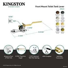 196507148144 KINGSTON BRASS Toilet Tank Lever Front Mount #3