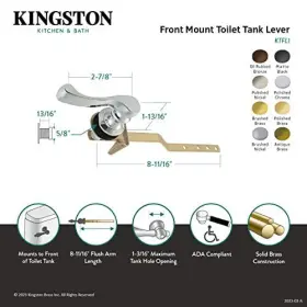 196507148298 KINGSTON BRASS French Front Mount Toilet Tank #3