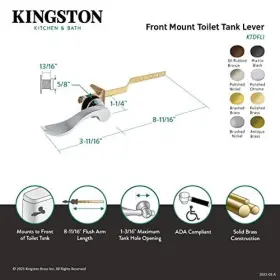 196507150659 KINGSTON BRASS Nuwave Front Mount Toilet Tank #3