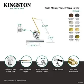 663370920387 KINGSTON BRASS Manhattan Mount Toilet Tank Lever #3