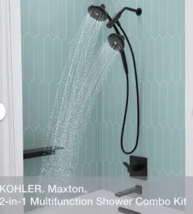 K-REC25771-G-BL KOHLER Maxton Round Dual Shower Head #2