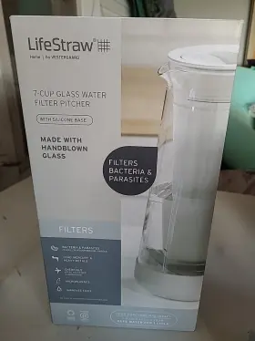 88301639 LIFESTRAW Cup Water Filter Pitcher Glass Silicone
