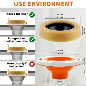 606267316108 LOVPPY Toilet Flange Wax Ring Repair Kit #3