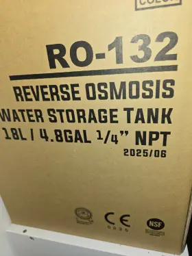 RO-132 MAX WATER Reverse Osmosis Pressurized Storage Tank Pa