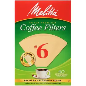 885188915540 MELITTA Cone Coffee Filters Unbleached Natural