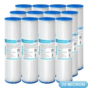 PE-F10-20 MEMBRANE SOLUTIONS Pack Micron Pleated Sediment Ro