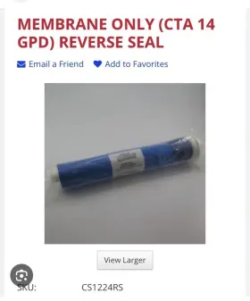 CS1224RS MICROLINE MEMBRANE Ro Reverse Osmosis Drinking Gpd