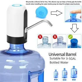 633322867176 MYVISION Water Bottle Pump Gallon Dispenser Usb #3