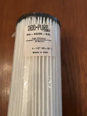 PH-45200 NEO-PURE Pleated Water Filter Micron Set