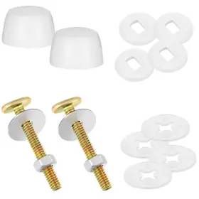 754407046689 NORME Toilet Wax Ring Closet Bolt Caps Flange #3
