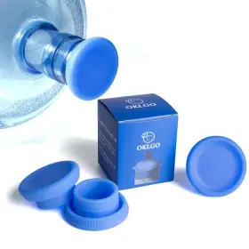 618119965563 OKLGO Gallon Water Jug Caps Spill Bottle