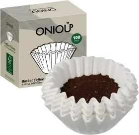 CF2O1 ONIOU Basket Coffee Filters Cup Flat Bottom Paper Drip