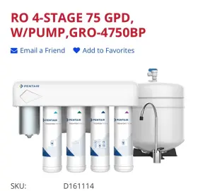 GRO-4750BP PENTAIR Point Reverse Osmosis Drinking