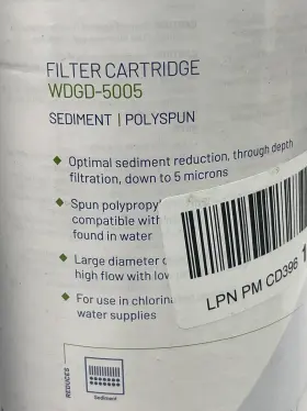 WDGD-5005 PENTEK Sediment Spun Water Filter Cartridge #2