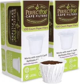 K11100-2 CAFE Filters Paper Liners Cup Coffee Pods