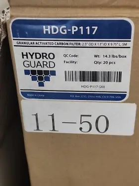 HDG-P117 HYDRO Guard Gac Water Filter Cartridge #3