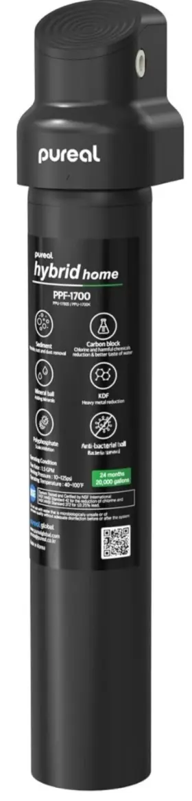 PPU-1700D PUREAL Hybrid Sink Water Filter Head