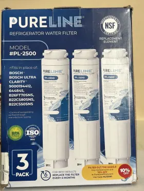 PL-2500 PURELINE Refrigerator Water Filter Pack