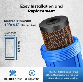 CTO10BB-KDF PUREPLUS Sintering Water Filter Cartridge Micron #3