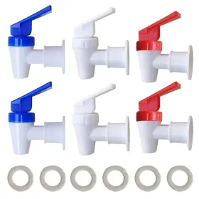 Qboyi 787794905314 Replacement Cooler Faucet - 2 White And Red Blue Water Qboyi 787794905314 Replacement Cooler Faucet - 2 White And Red Blue Water