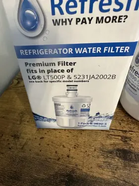 R-9890-S REFRESH Refrigerator Water Filter Lg Box Inserts