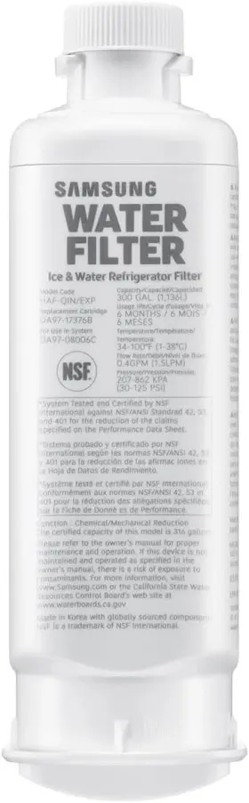 Haf-qin-exp SAMSUNG Refrigerator Water Filter Reduces Harmful