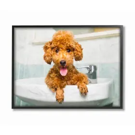 049182285416 STUPELL INDUSTRIES Goldendoodle Puppy Sink Wall