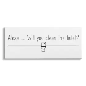 196216364637 STUPELL INDUSTRIES Alexa Clean Toilet Funny Wall