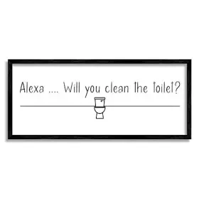 196216364651 STUPELL INDUSTRIES Alexa Clean Toilet Funny Wall