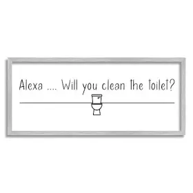 196216364682 STUPELL INDUSTRIES Alexa Clean Toilet Funny Wall