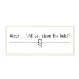 196216364699 STUPELL INDUSTRIES Alexa Clean Toilet Funny Wall