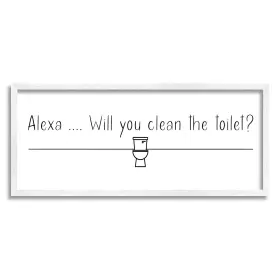 196216364705 STUPELL INDUSTRIES Alexa Clean Toilet Funny Wall