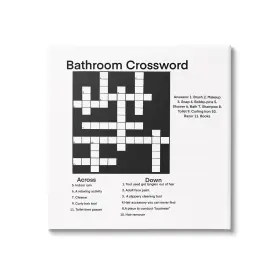 196216476767 STUPELL INDUSTRIES Crossword Bathroom Puzzle Fun