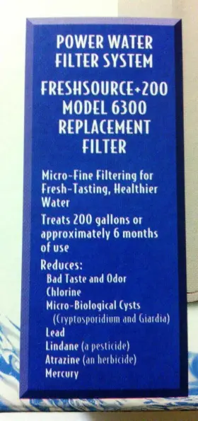 6561 SUNBEAM Water Filter Cartridge Freshsource #3
