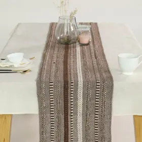 TR21-S THE ART BOX Farmhouse Braided Stripe Table Runner