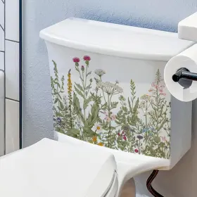 752619255028 TYPOGROVE Plant Flowers Toilet Seat Lid Stickers #2