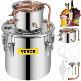 ZLSJ3GALZLQ000001V0 VEVOR Water Alcohol Distiller Copper Wine
