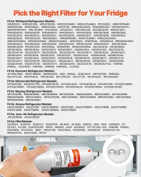 Z001 VEVOR Refrigerator Water Filter Carbon Block Filtration