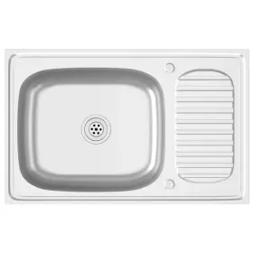 147232 VIDAXL Kitchen Sink Drainer Set Basin Steel