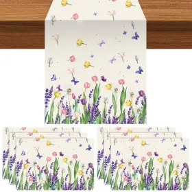 LUA-VITALCOZY-768 VITALCOZY Spring Table Runner Lavender