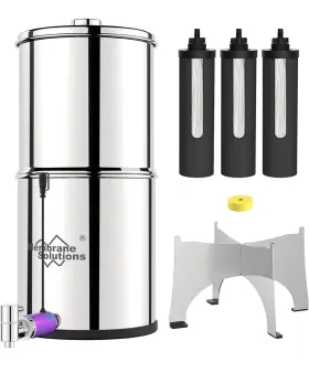 OESGF001M WAKIWAKI Gravity Fed Steel Countertop Water Filter
