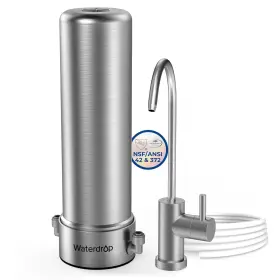 WD-BS13-RF WATERDROP Sink Water Filter Steel