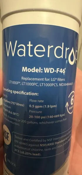 WD-F46 WATERDROP Water Filters Lg #2